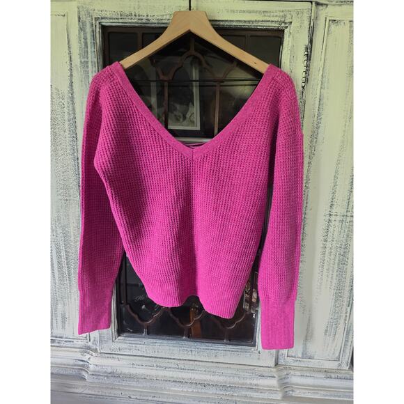 Anthropologie Maeve Pink Cross-Back Sweater - New - Small - Picture 5 of 5